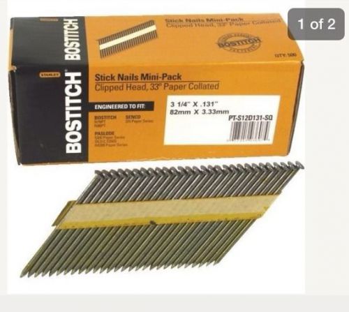 BOSTITCH 30 paper Collated Stick Framing Nails 30lb Box 3 1/4&#034;x .131&#034; 181.WP.4A