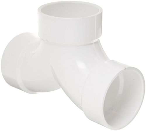 Spears p327 series pvc dwv pipe fitting, 1/4 bend, tee, 3&#034; hub for sale