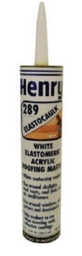 Henry 2 pack, 10 oz, white mastic, water based fibered non-asbestos roof sealant for sale