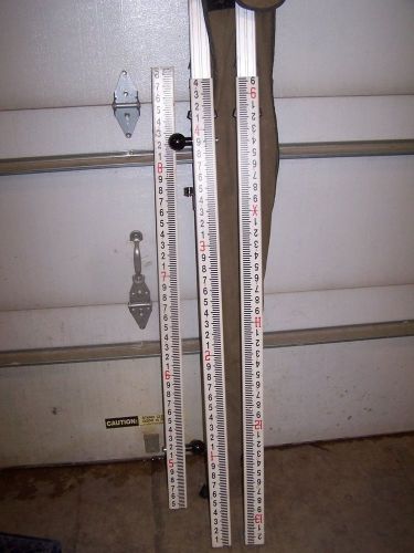 13 ft leica barcode survey rod pole ~ 3 piece ~ made in germany reduced for sale