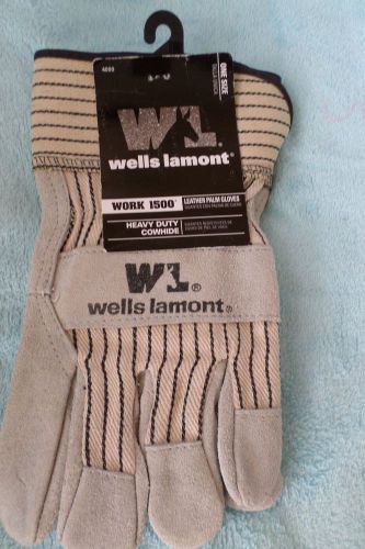 Wells Lamont WorK 1500 Leather Palm Gloves Heavy Duty Hide