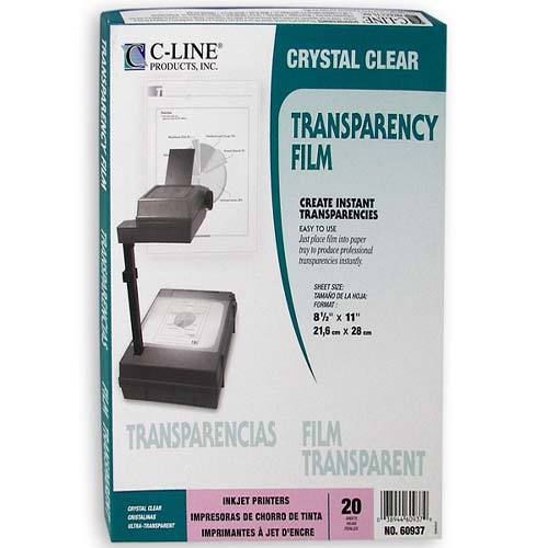 C-Line Clear Ink Jet Transparency Film - 20/BX Free Shipping
