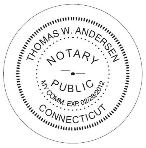 For Connecticut NEW Round Self-Inking NOTARY SEAL RUBBER STAMP