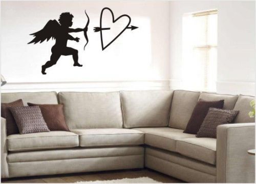 2X Straight To The Heart Wall Vinyl Sticker Decal Bedroom, Drawing Room-34
