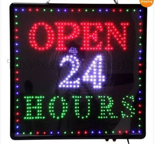 New Large LED Open 24 Hours Business Motion Sign 23.5&#034;X23.5&#034; U.S.A  Seller #69