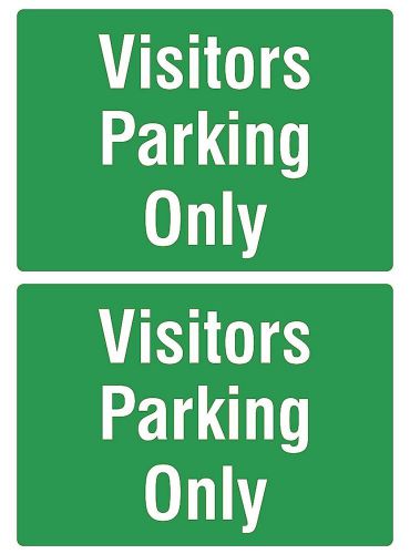 Visitors Parking Only Lot Business Green Signs Pack Of Two New Sign School s162