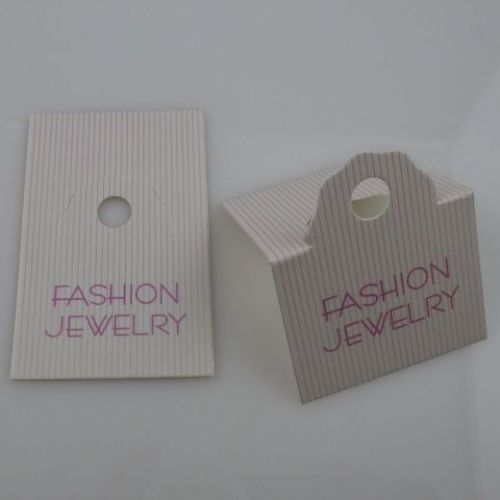 1000PCS Paper Pink Charm Packaging Bags Handles Hanging Card Jewelry Display