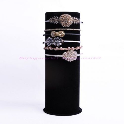 Top luxury black velvet big t-bar jewelry head band display stand organizer p91 for sale