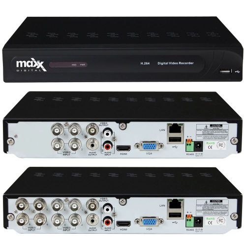 Maxx digital raven hd1000 cctv dvr video camera recorder 4 8 channel hard drive for sale
