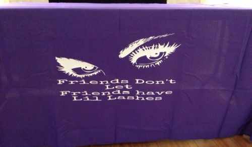 Ask Me About My Lashes Purple Table Cloth
