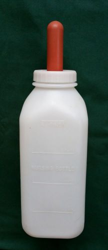 Little giant 2 quart calf foal livestock nurse bottle w/ twist on ring &amp; nipple for sale