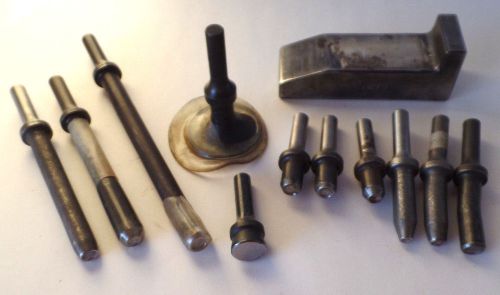 12 pc rivet set and bucking bar aircraft tool lot for sale