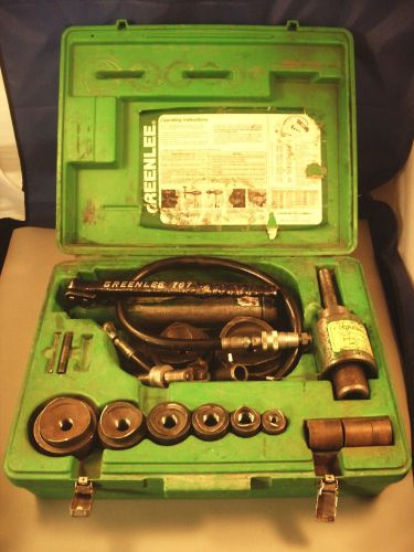 Greenlee 7646 ram and hand pump hydraulic driver kit w/ extras for sale