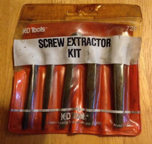 K-D No. 720 5 Piece Screw Extractor Kit W/ Pouch Made In USA
