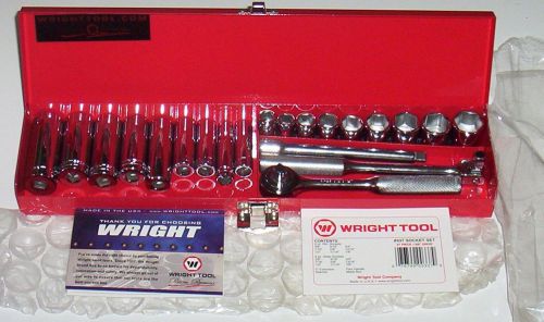 NEW Wright Tool Socket Set # 337 21 piece 3/8 Drive 6 point