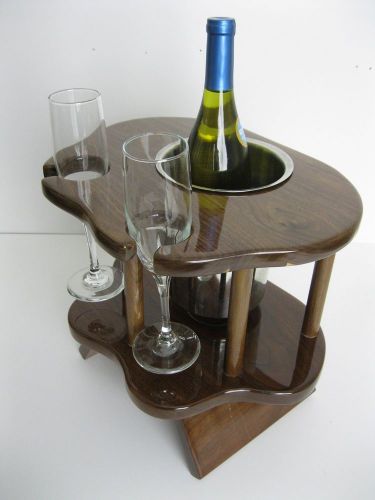 Two Glass Champagne Table, Limousine Interior Accessories, Glass Storage