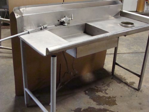 HEAVY DUTY COMMERCIAL GRADE STAINLESS STEEL DISH-WASHING TABLE FOR DISHWASHER
