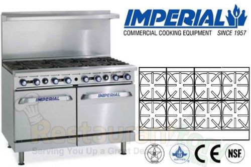 IMPERIAL COMMERCIAL RESTAURANT RANGE 48&#034; 2 STANDARD OVEN NATURAL GAS MODEL IR-8