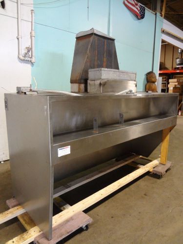 H.D. COMMERCIAL STAINLESS STEEL 81&#034;W RESTAURANT EXHAUST HOOD W/MAKE UP AIR VENTS