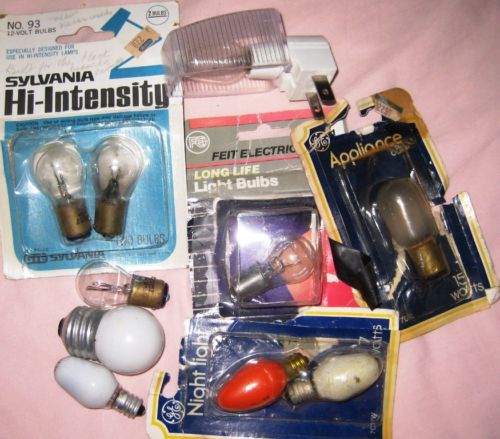 Lot of 9 bulbs Appliance,Night Light Rough Service Mixed Lost in a drawer