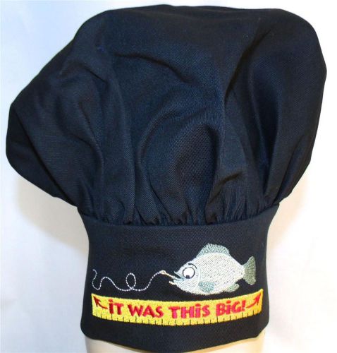 It was this Big Funny Fisherman Chef Hat Black Adult Adjustable Kitchen Monogram