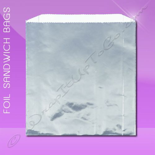 Foil Jumbo Sandwich Bags – 6-1/2 x 1-1/2 x 7-3/4 – Plain