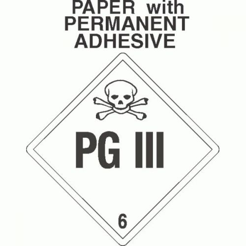PG III 6.2 Paper Labels D.O.T. 4X4 (ROLL OF 500)