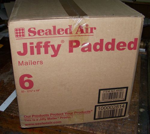 Case of 50 12 1/2&#034; X 19&#034; Jiffy Padded Mailers - No. 6