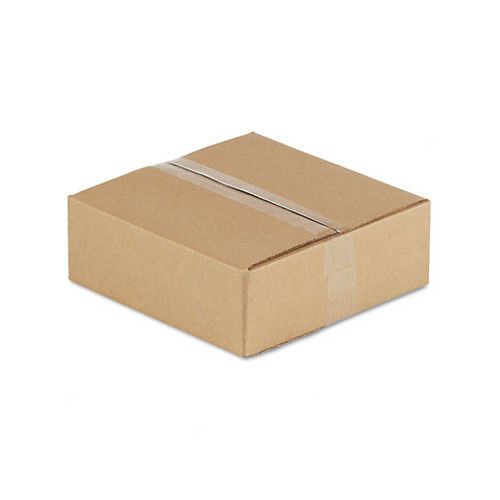 Corrugated Kraft Fixed-Depth Shipping Carton, 25/Bundle (12&#034; H x 12&#034; W x 4&#034; D)