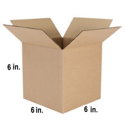 LOT 100 Small Cardboard Shipping Boxes 6/6/6 inch BOXES