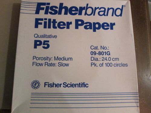 Fisherbrand™ Qualitative Grade Plain Filter Paper Circles - P5 Grade - 09-801G