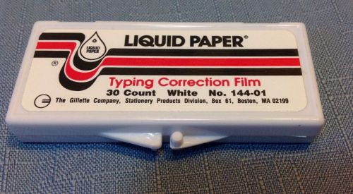 Liquid Paper Typing Correction Film Tape Typewriter Vintage 24 Sheets Strips