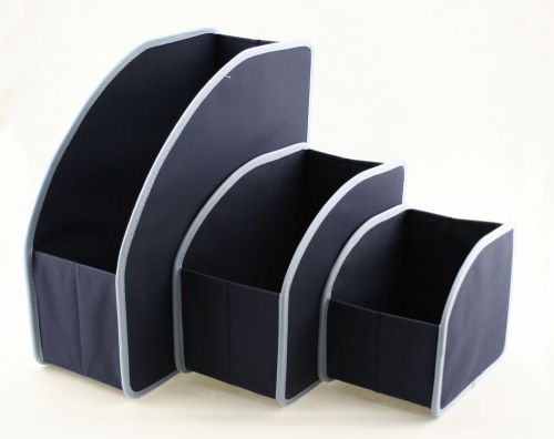 Neatnix 3 Piece Stuff Cubby Set Navy and Light Blue