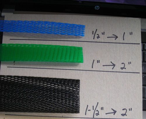 BLUE   Elastic Polyethylene Web Mesh Sleeve Protective Netting 10-ft