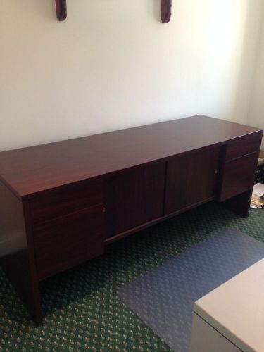 Cherry Wood Credenza, Office Furniture Sale Pick Up Only