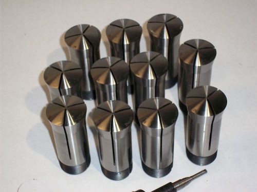 5C Collets Hardinge Very Small Diameter 1/64 to .050 11 pcs. and stop