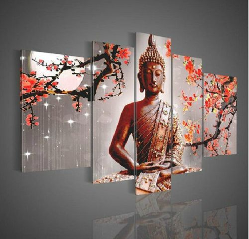 Asian art modern hand-painted art oil painting:religion buddha/ canvas + framed for sale
