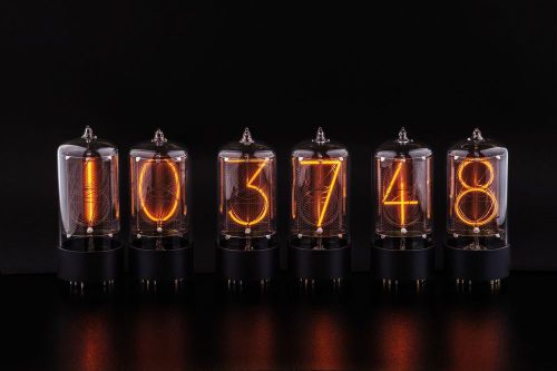 Set of 6pcs handcrafted nixie tubes - large 50mm numbers (2&#034;), z568m size for sale