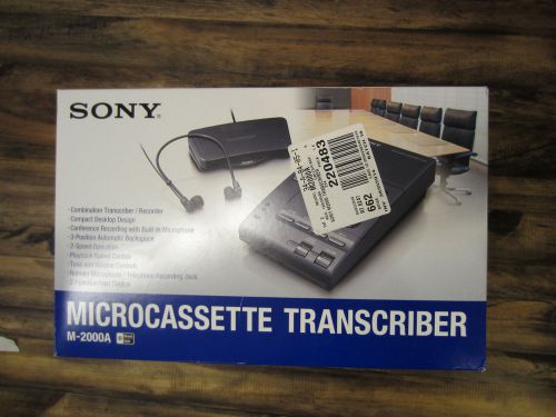 NEW SONY M-2000A Microcassette Microcassette Dictation Transcriber System