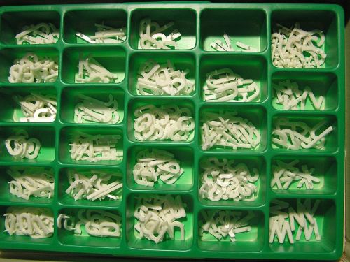 279 Vintage Instructo 1 1/4&#034; White Point Back Lower Case Letters Bulletin Board