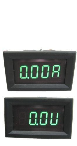 4 digit 0.56&#039;  3-wire DC 0-200V/10A green digital Voltmeter Ammeter  Dual Table