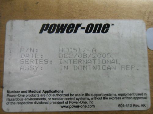 (S2-4) 1 USED POWER-ONE HCC512-A POWER SUPPLY