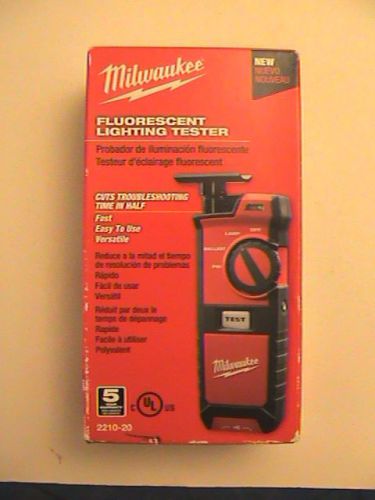 NEW MILWAUKEE FLUORESCENT LIGHTING TESTER 2210-20 WITH FREE SHIPPING IN THE USA!