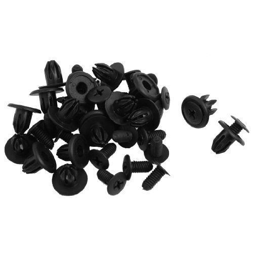 20 pcs car interior panel trim clips black plastic rivet for 10mm hole for sale