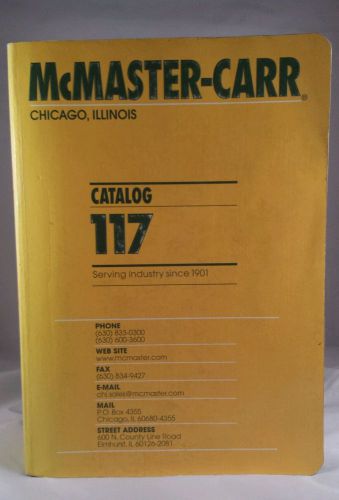 Mcmaster-carr catalog #117 chicago, illinois edition 2011 for sale