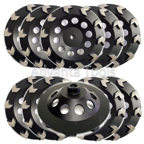 10pk 7” supreme plus bi-turbo cup wheel for concrete 5/8&#034;-11 threads 30/40 grit for sale