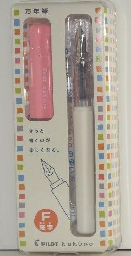 Pilot Kakuno Fine-Nib Fountain Pen, White Body Soft Pink Cap Body (FKA-1SR-SPF)