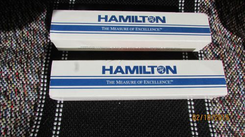 2-*NEW* Hamilton Co. Glass .025mL Syringe Removable Needle With Plunger