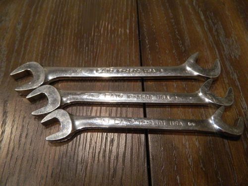 CAT Tools Caterpillar 3/8&#034; - 1/2&#034; 4 way angled open end Wrench  set lot LOOK