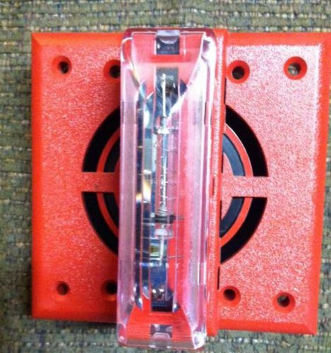 New gentex shg24-15/75wr 4&#034; electronic horn fire alarm strobe red 904-0005-002 for sale